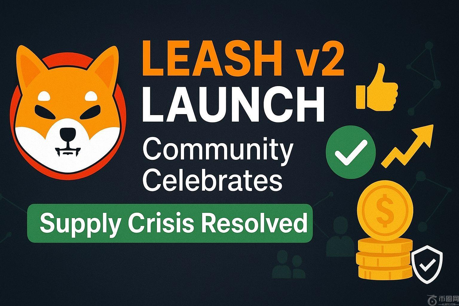 柴犬社区欢呼 LEASH v2 发行，供应量激增 10%