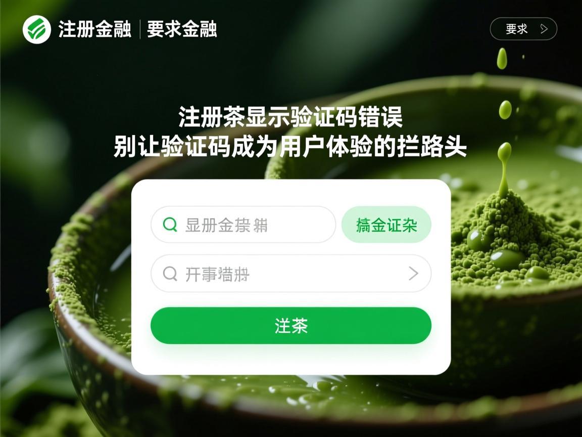 注册抹茶显示验证码错误，别让验证码成为用户体验的拦路虎