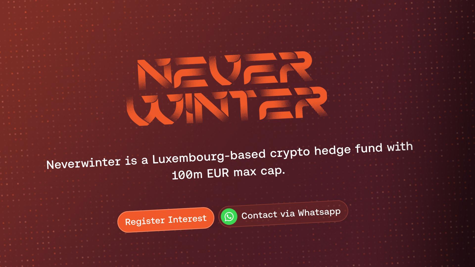 Neverwinter Fund 正式成立，成为全球首屈一指的比特币对冲基金