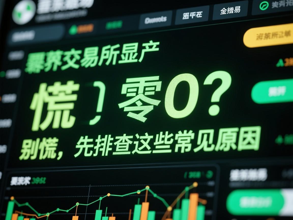抹茶交易所资产显示为零 别慌，先排查这些常见原因