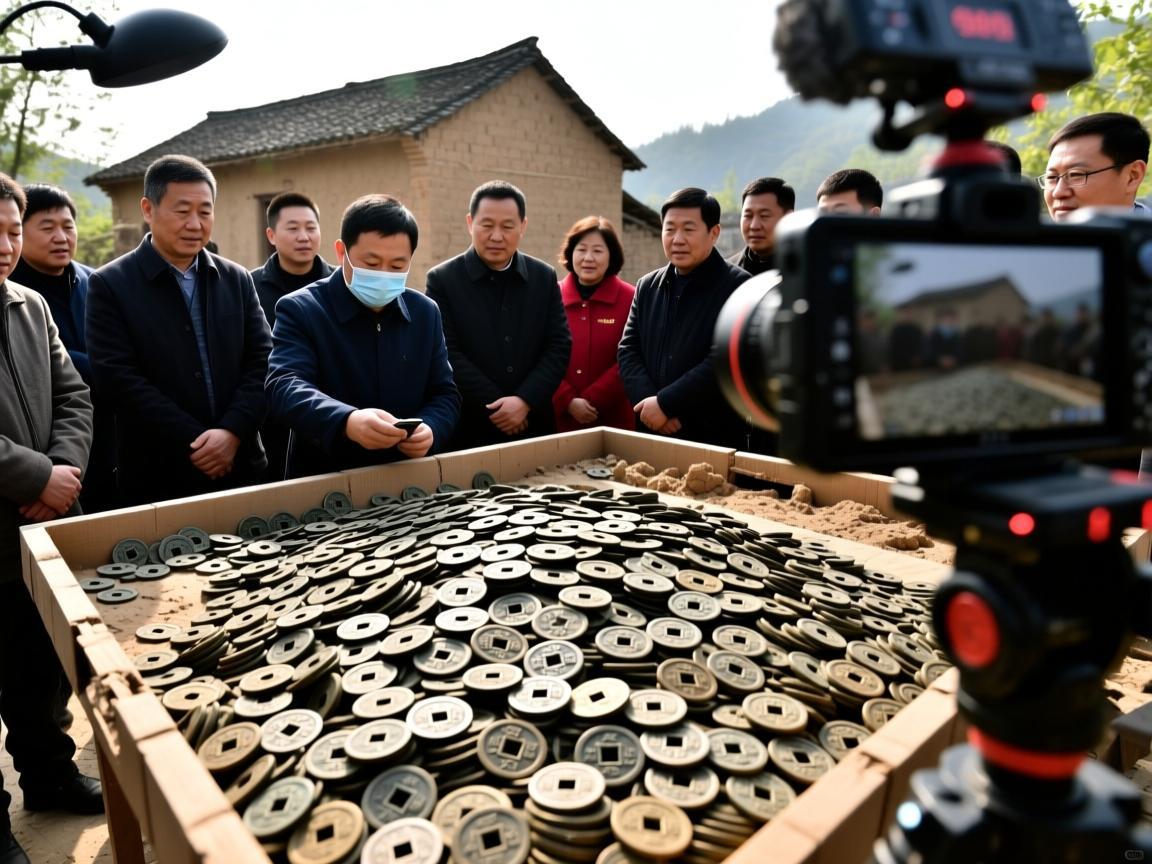 六安某村惊现大量古币直播引关注，历史尘埃掀开新篇章