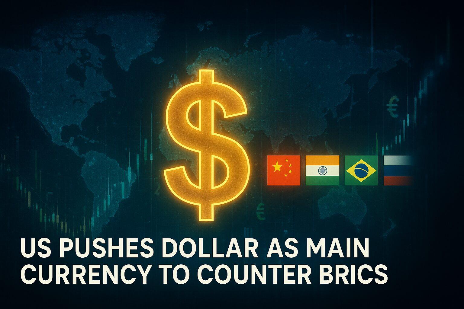 美国力推美元成为八个国家的主要货币，以对抗金砖国家。