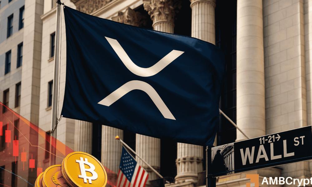 XRP价格较近期高点下跌16%，原因是35%的供应量不再盈利。