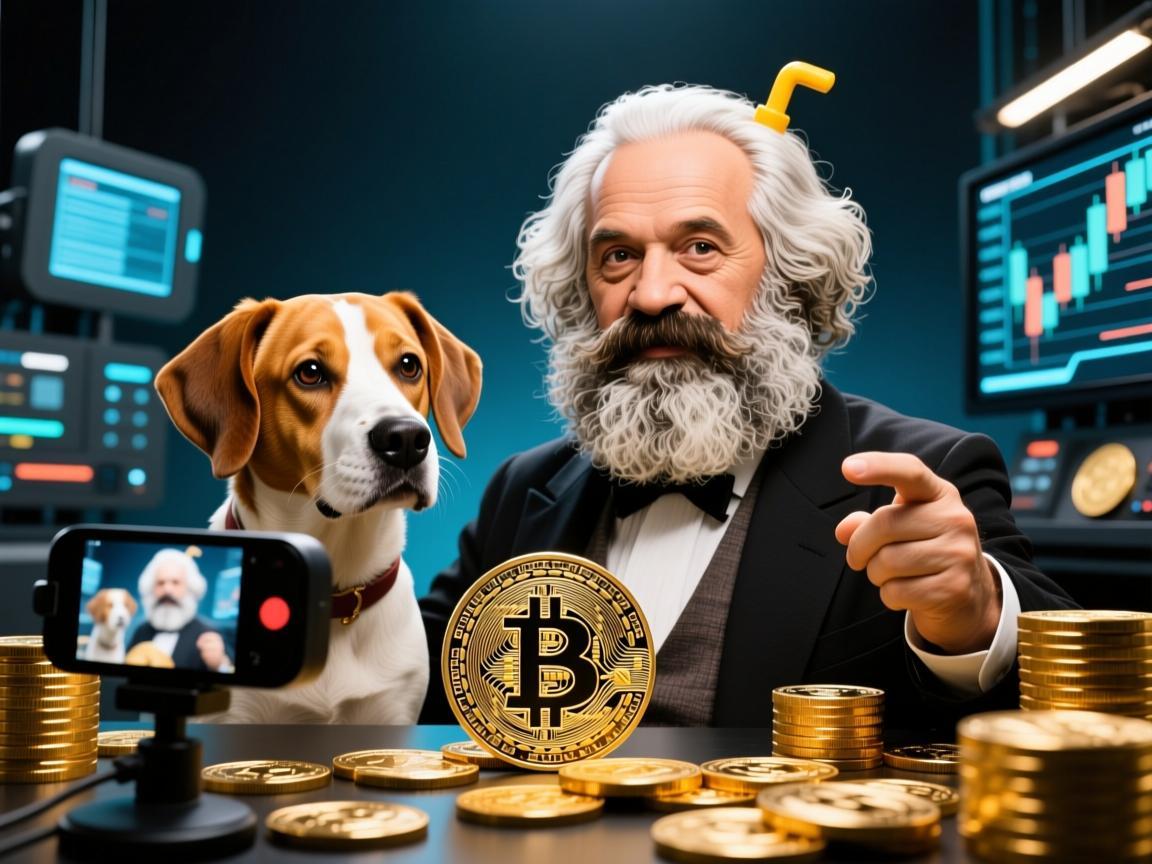 马克思直播狗狗币，一场荒诞的资本寓言
