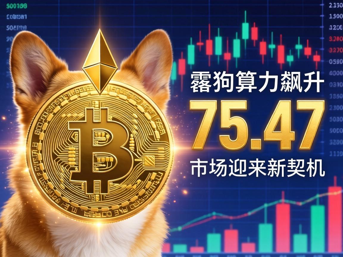 狗狗币算力飙升至75.47，市场迎来新契机
