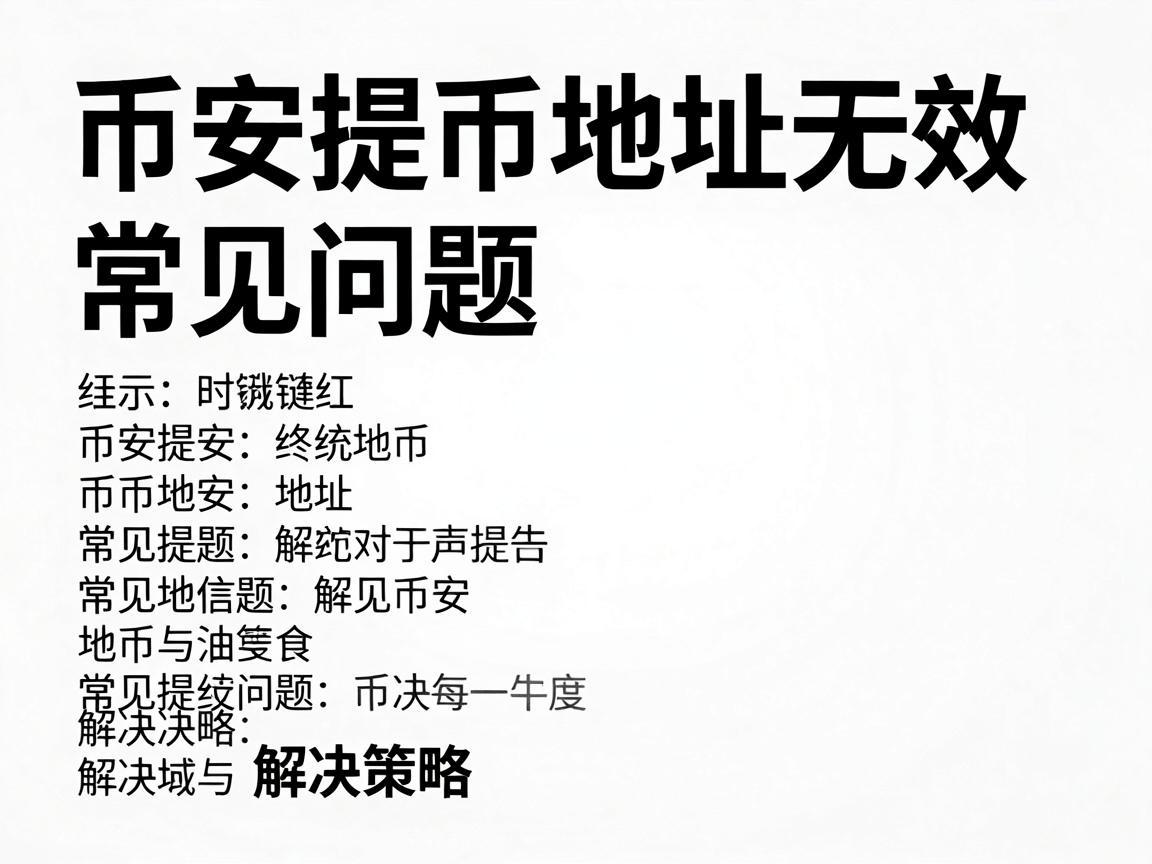 币安提币地址无效，常见问题与解决策略