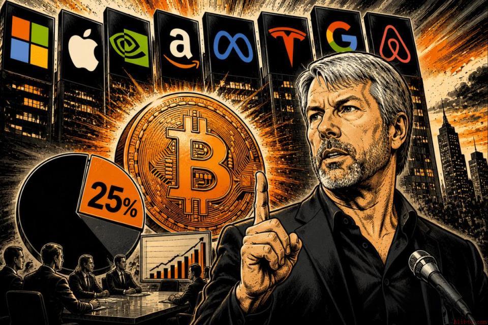 比特币：Saylor称Mag8公司中已有25%持有BTC