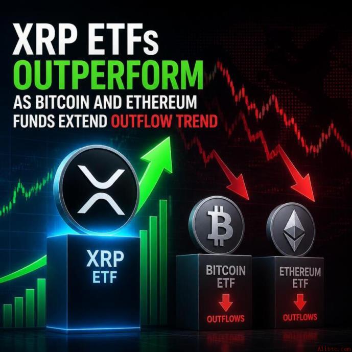 XRP ETF表现优于比特币和以太坊基金，后者资金流出趋势延续