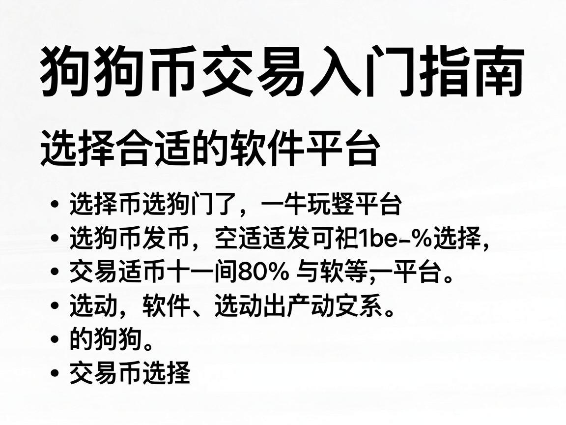 狗狗币交易入门指南，选择合适的软件平台