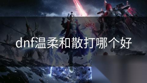 dnf温柔和散打哪个好