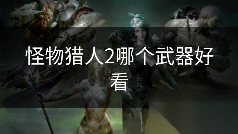 怪物猎人2哪个武器好看