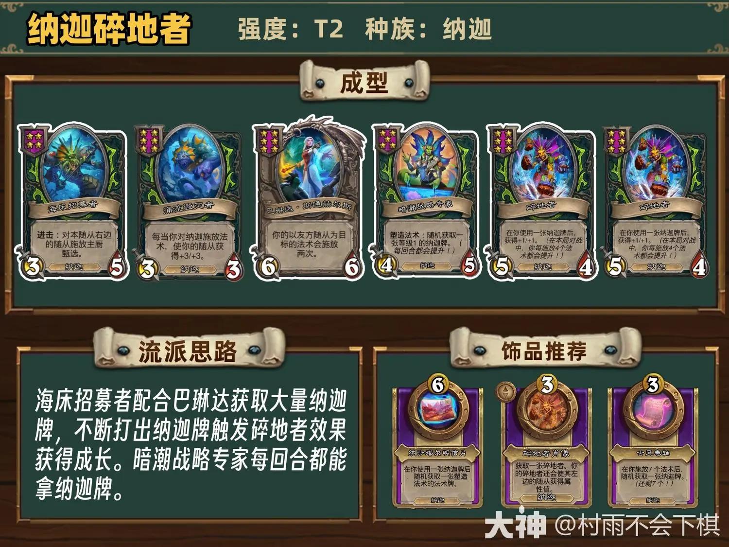 炉石传说酒馆战棋S14纳迦碎地者阵容推荐